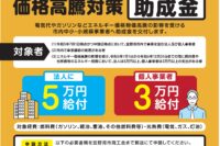 【受付延長11/30日まで】宜野湾市中小・小規模事業者等エネルギー価格高騰対策助成金